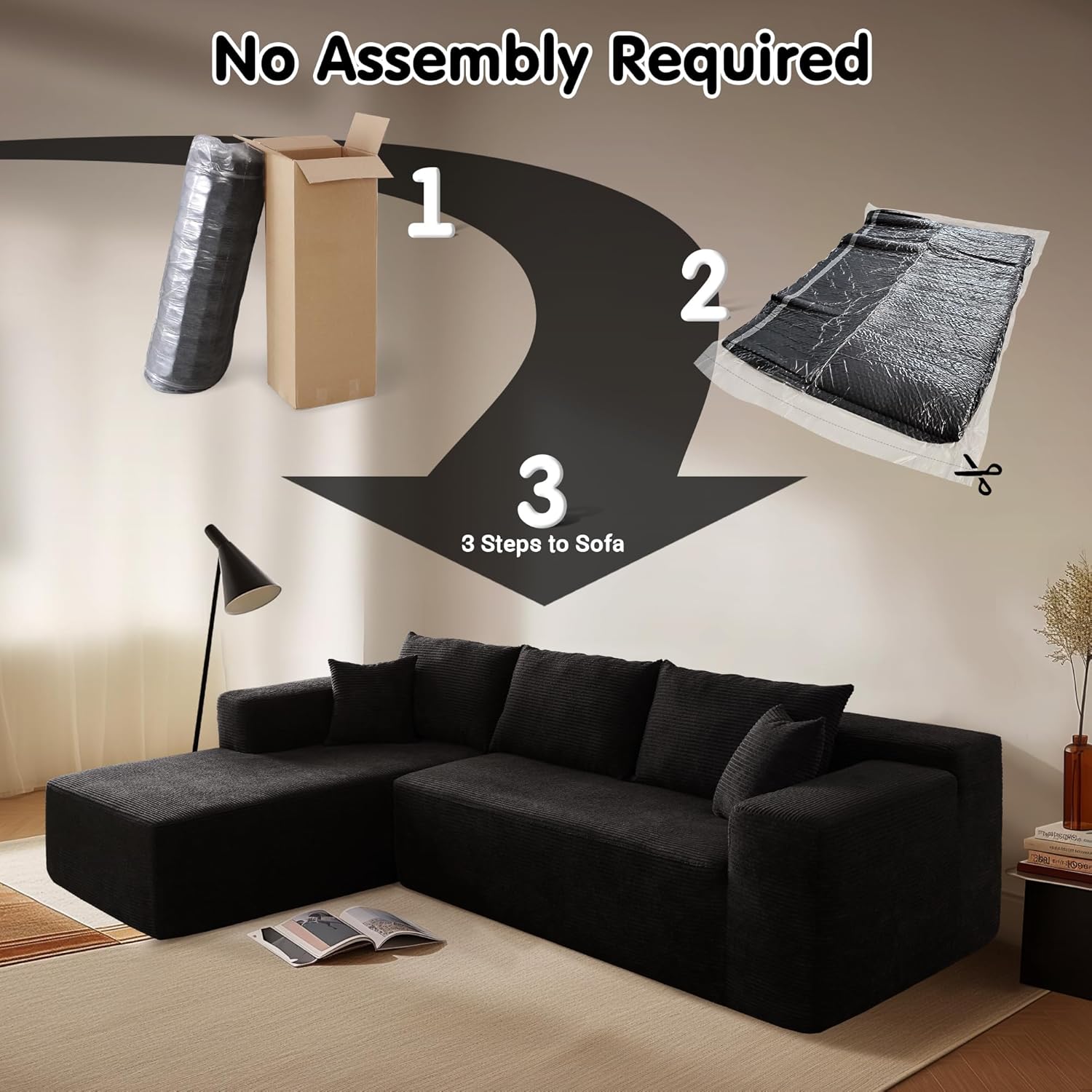 💥Last Day $39! 🔥Ovios Modular Cloud Sectional Sofa