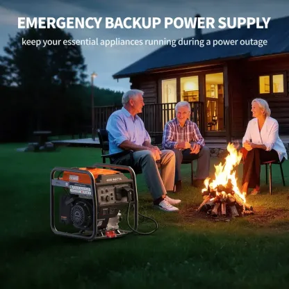 Efurden Outdoor Power Equipment 4000 WattsPortable Generator, Open Frame InverterGenerator with ECO Mode, Gas Powered, QuietOperation, Emergency Home Backup, RV Ready