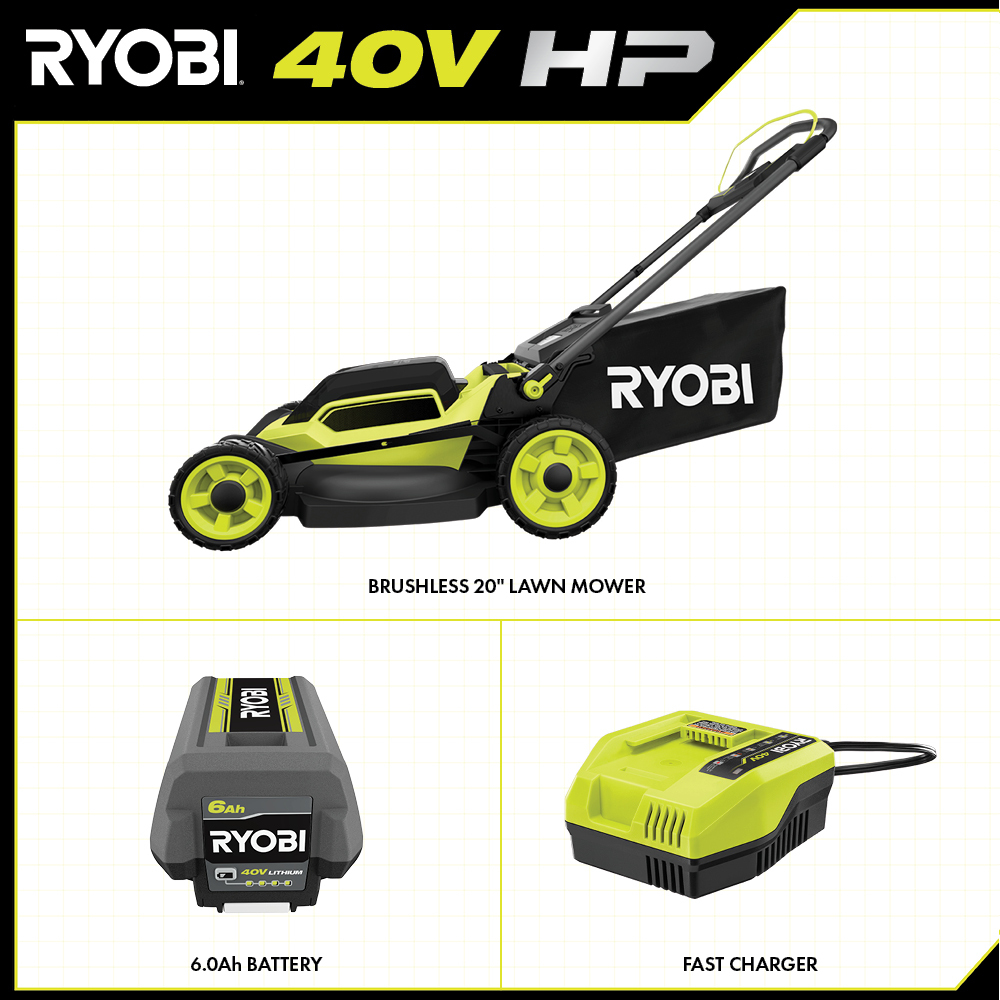 40V HP BRUSHLESS 20" PUSH MOWER KIT