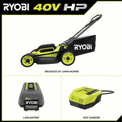 40V HP BRUSHLESS 20" PUSH MOWER KIT