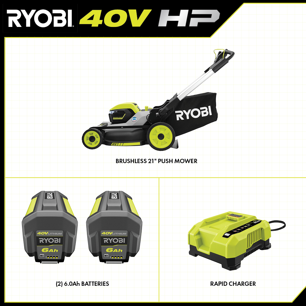 40V HP BRUSHLESS 21" MULTI-BLADE PUSH MOWER KIT