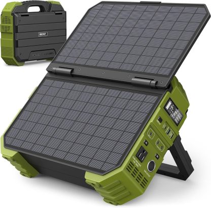 🔥Portable Power Station with Built-in Solar Panel