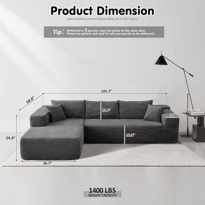 💥Last Day $39! 🔥Ovios Modular Cloud Sectional Sofa