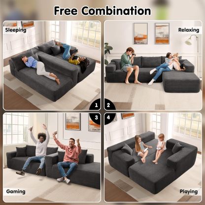 💥Last Day $39! 🔥Ovios Modular Cloud Sectional Sofa