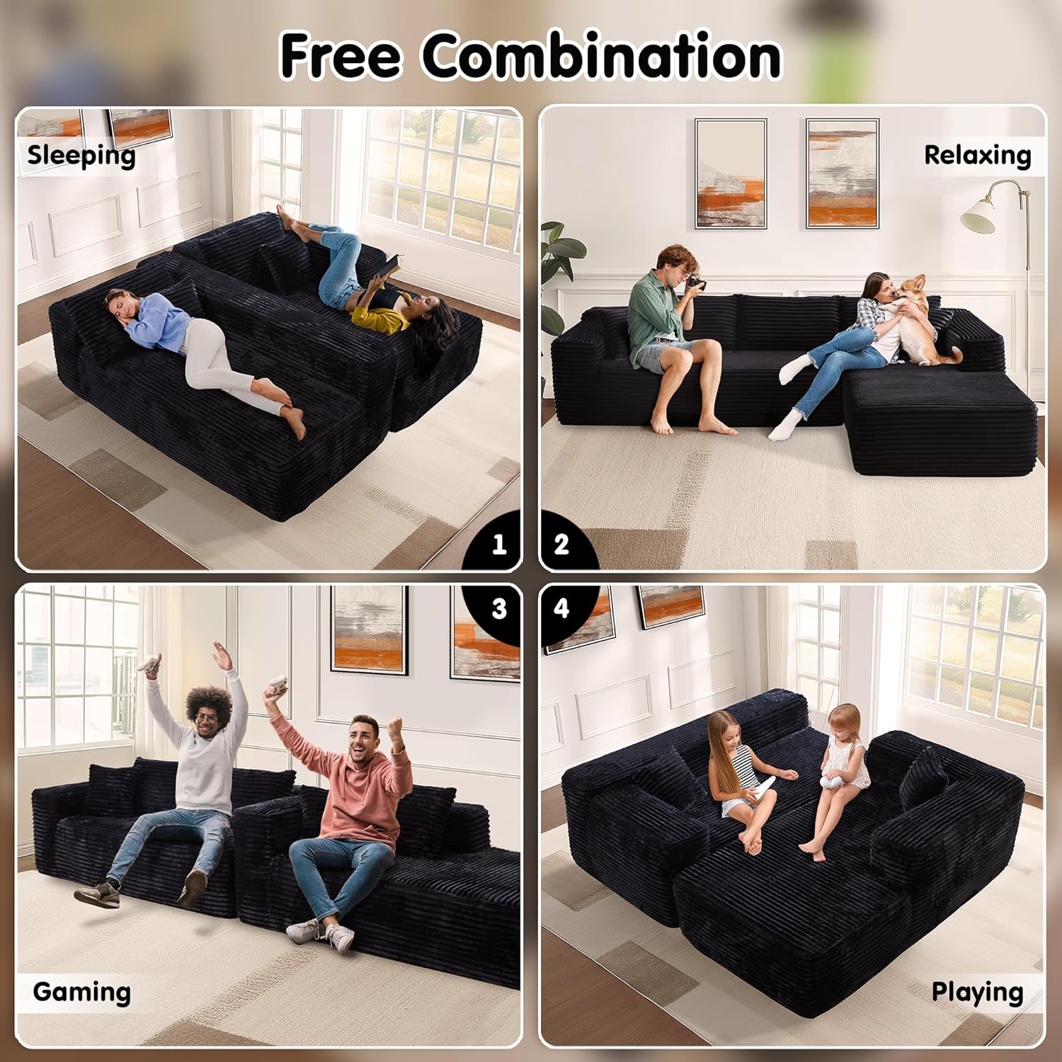 💥Last Day $39! 🔥Ovios Modular Cloud Sectional Sofa