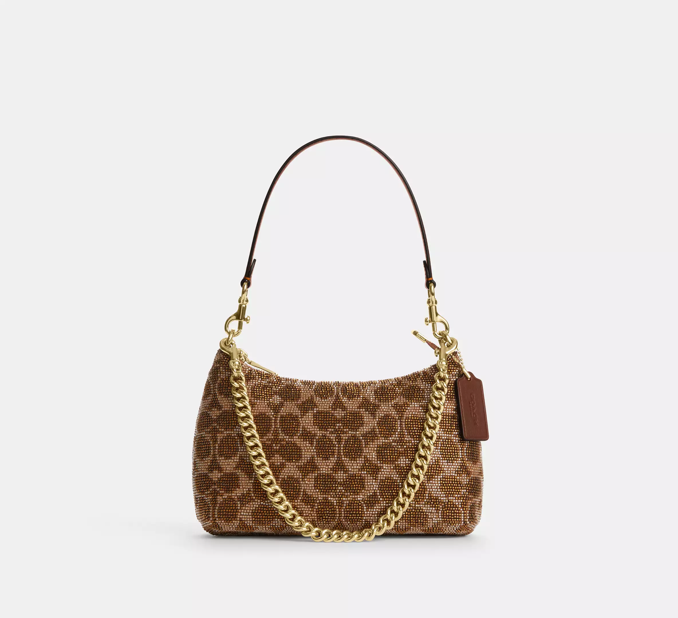 Teri Shoulder Bag In Signature Beaded Satin