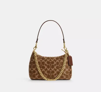 Teri Shoulder Bag In Signature Beaded Satin