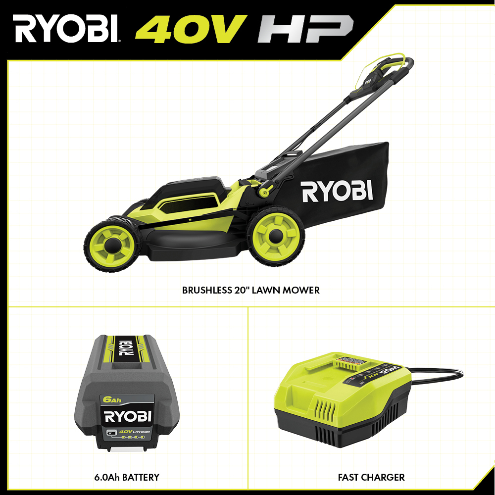 40V HP BRUSHLESS 20" SELF-PROPELLED LAWN MOWER
