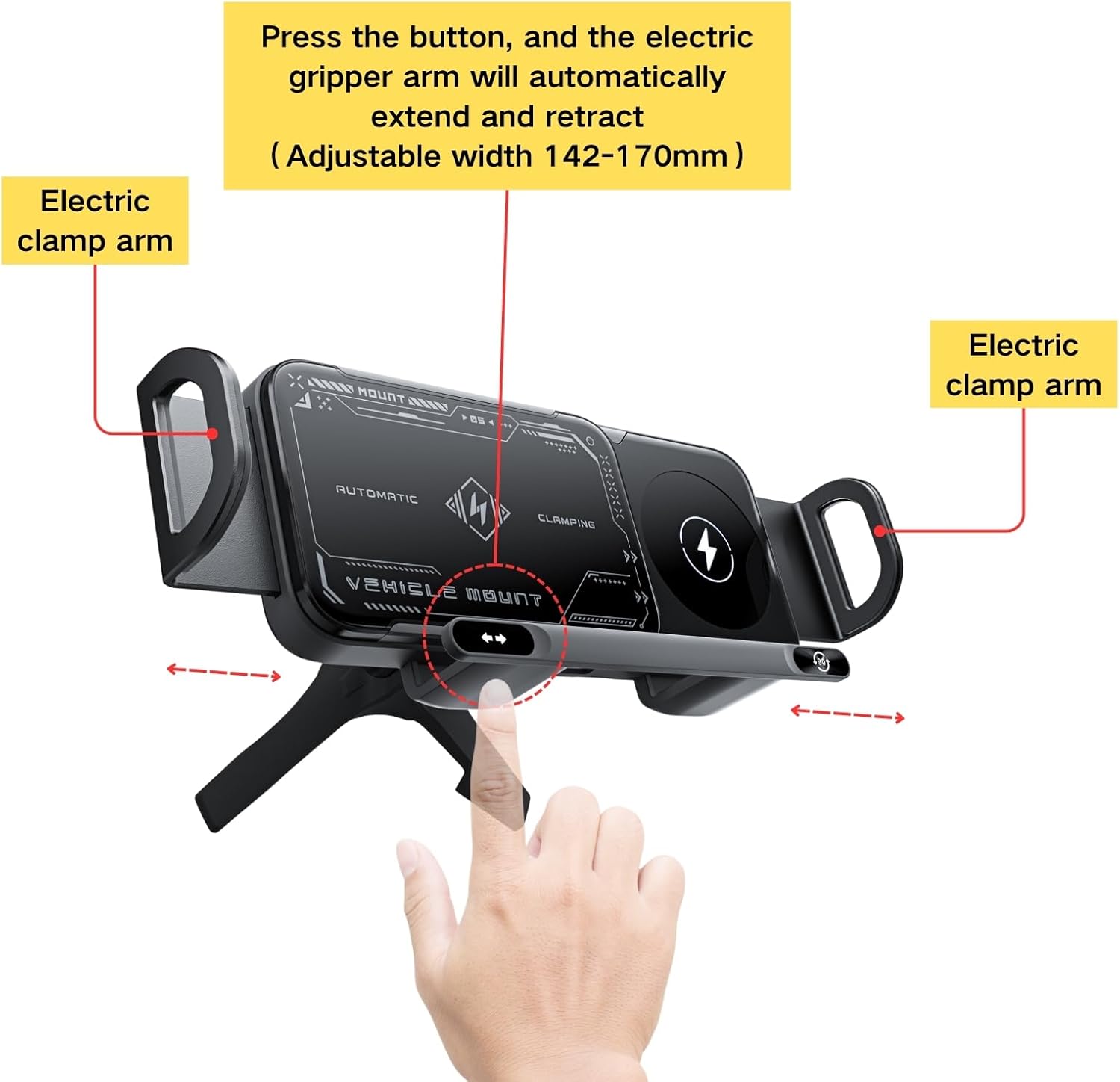 📱🚗Car mobile phone holder, electric induction wireless fast charging holder