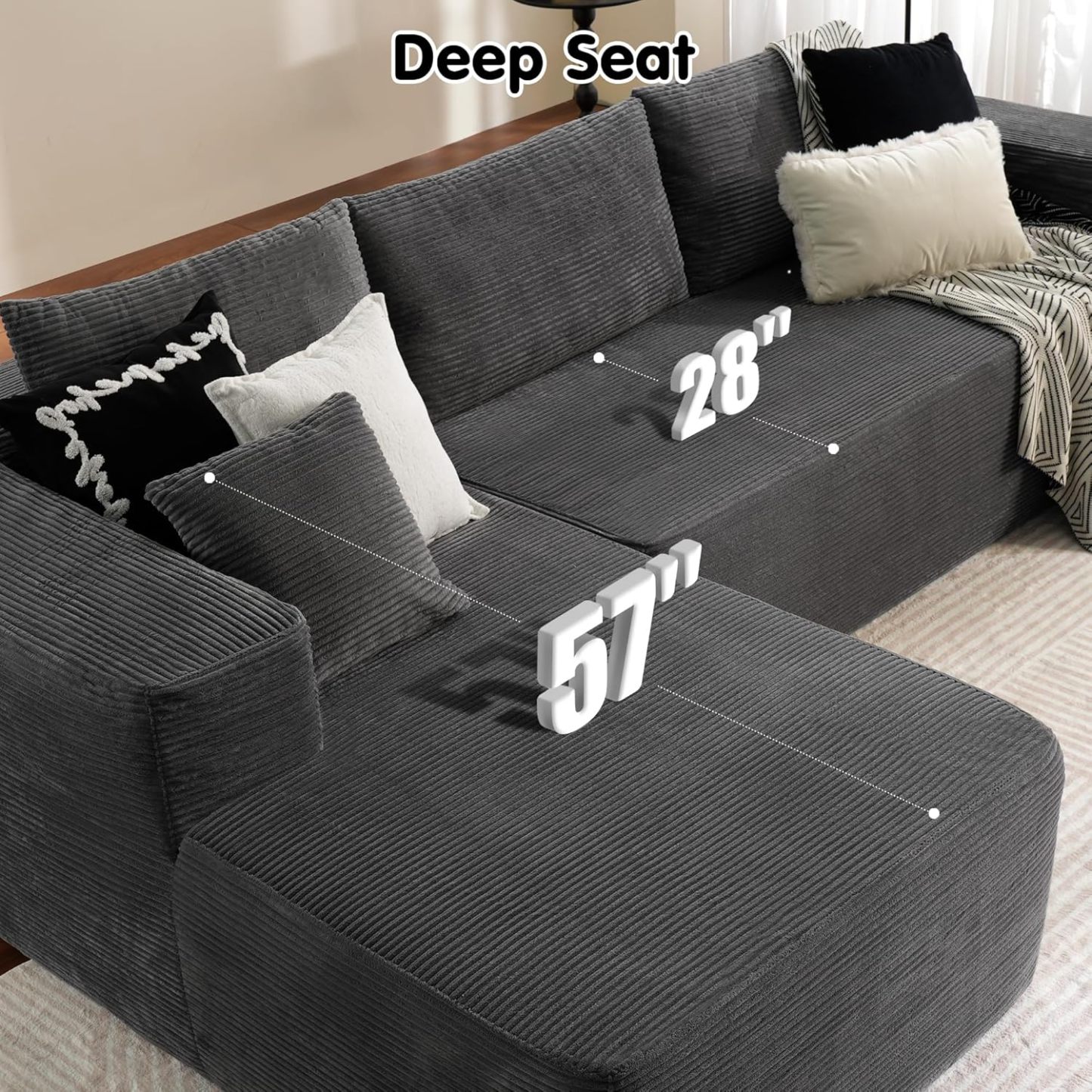 💥Last Day $39! 🔥Ovios Modular Cloud Sectional Sofa