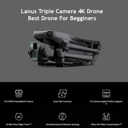 ❄🎄New Year's Special 2025⛄🔔 Drone with 4K Camera for Adults, HS175D RC Quadcopter with Auto Return, Follow Me, Brushless Motors, Circular Flight, Waypoints, Altitude Hold, Headless Mode, 28 Minutes Long Flight Time!!