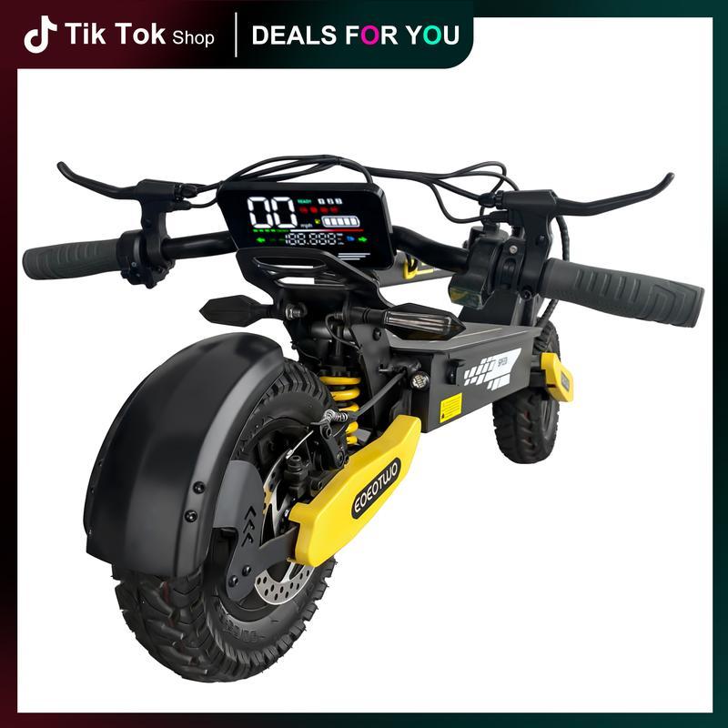 Electric scooter, 40 miles of range, 28MPH , 1200Wmaximum motor,11-inch pneumatic tires, LED screen design,double suspension, maximum load capacity 330 pounds,adult commuting electric scooter