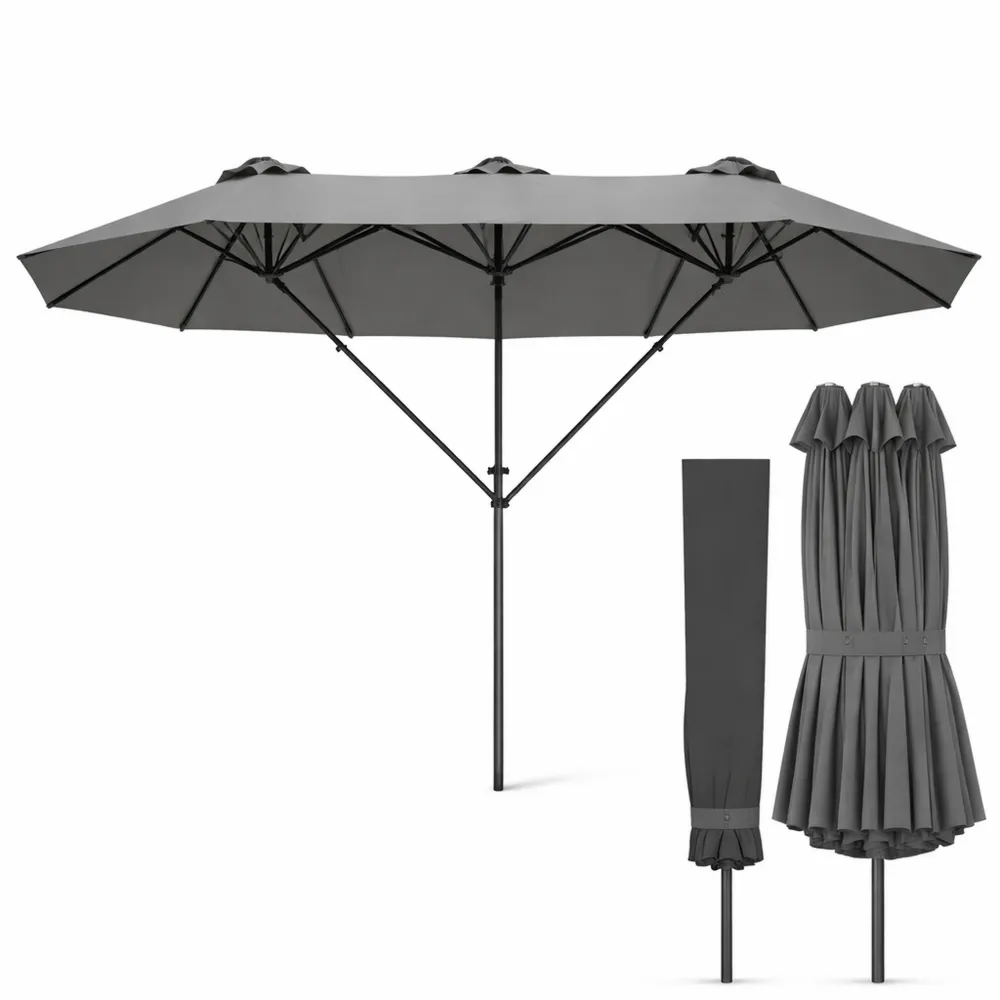 Ombrellone Doppio Giardino con Tettucci Idrorepellenti e Resistenza UV