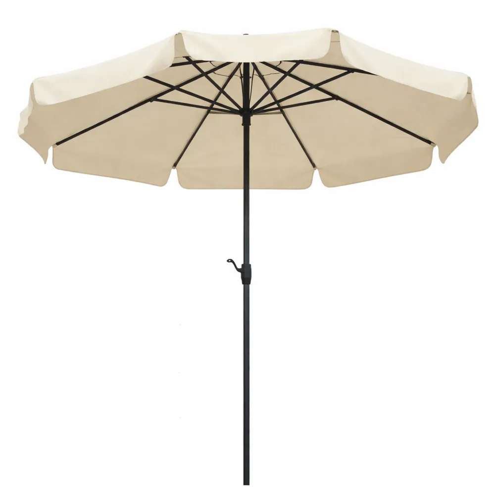 Ombrellone rotondo 270 cm in alluminio e poliestere, naturale