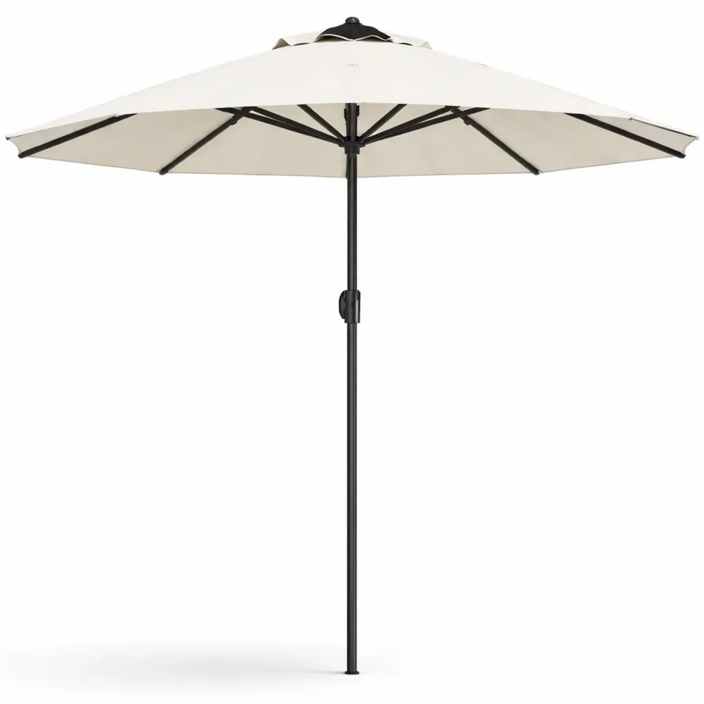 Ombrellone Doppio Inclinabile con Luci LED Solari, 12 Stecche in Acciaio e Poliestere, per Esterni