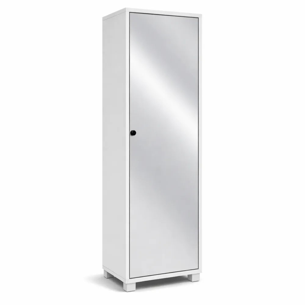 Mobile Colonna Bagno con 4 Ripiani, Design Contemporaneo, Salvaspazio, 43x29xh190