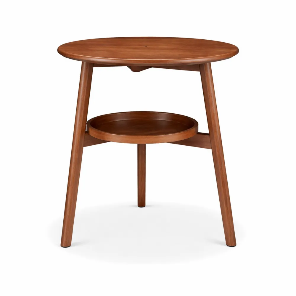 Tavolino Salotto con 2 Ripiani in Bambù, 60x47x40 cm, Marrone