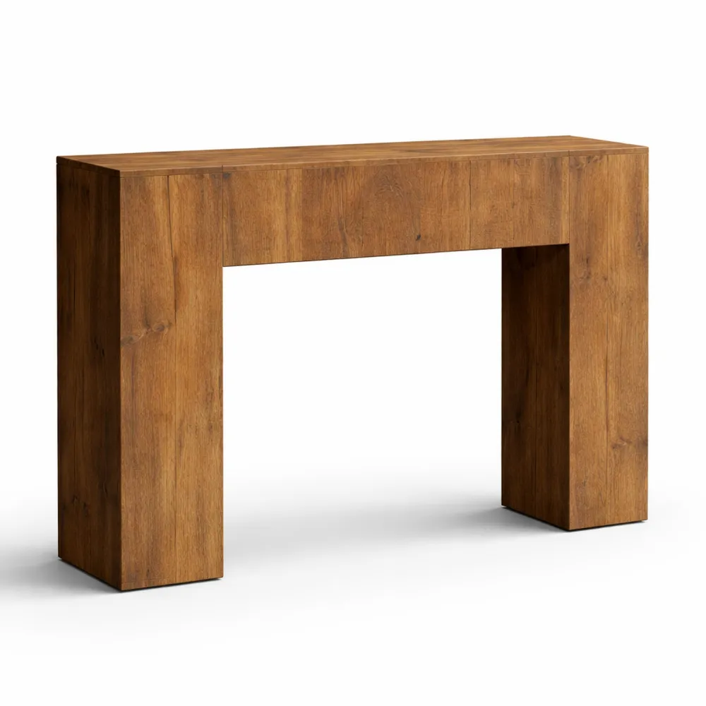 Tavolo Consolle con Cassetti per Ingresso e Soggiorno, Ideale per Piccoli Spazi Marrone Vintage