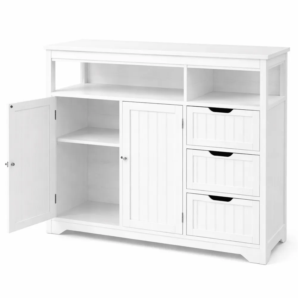 Mobile da Bagno con Cassetti e Ripiano Regolabile 80,5 × 30 × 86,5 cm