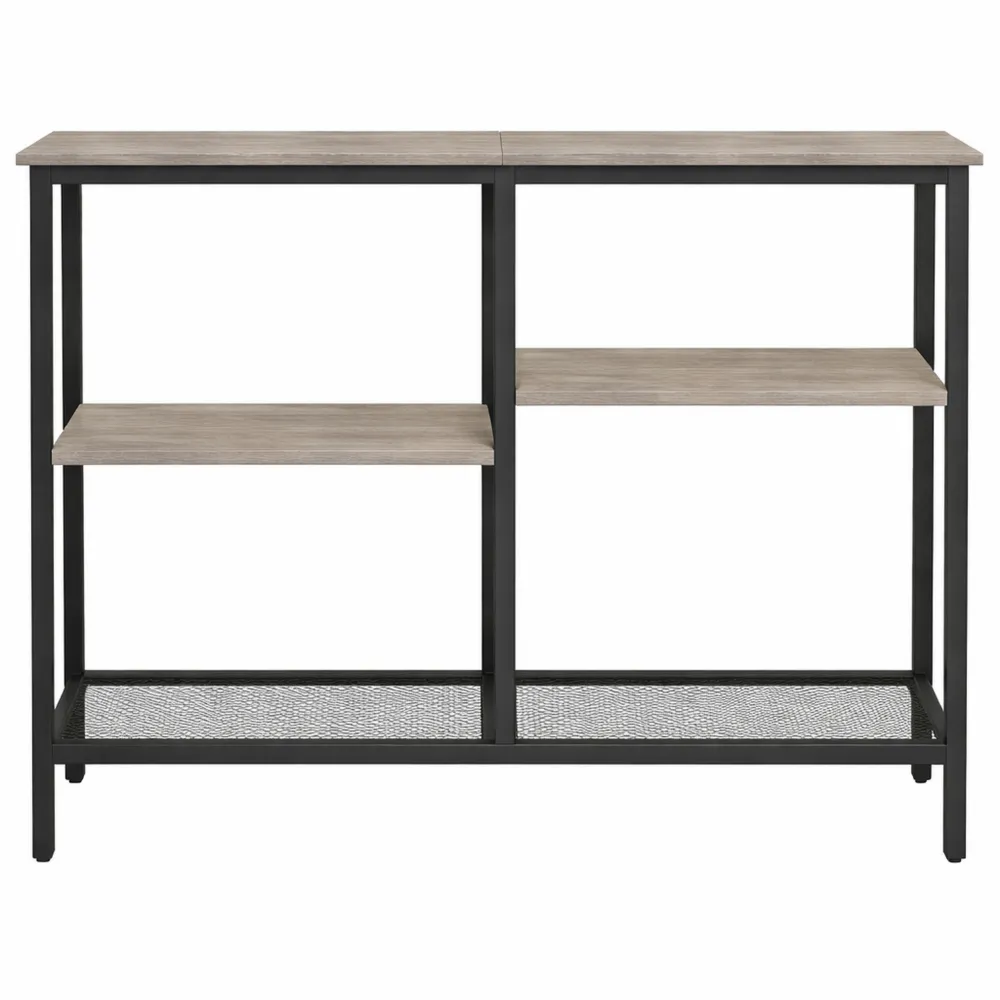 Tavolo Consolle Industriale con Ripiani in Rete per Ingresso