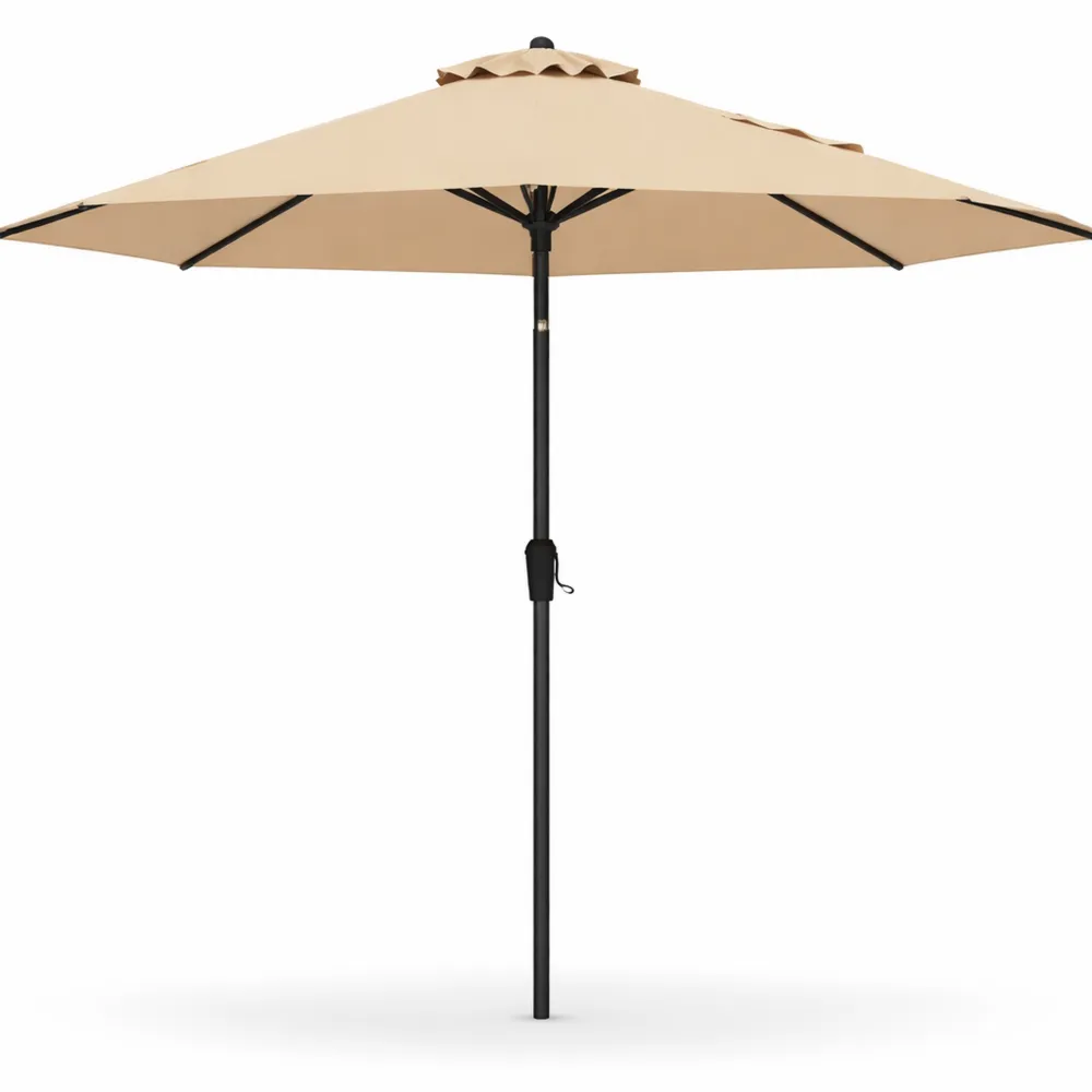 Ombrellone da Giardino Regolabile con Manovella e Tettuccio Ventilato 270 cm