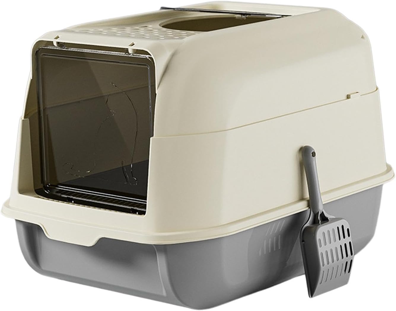 Fully Enclosed Double Door Cat Litter Tray with Lid