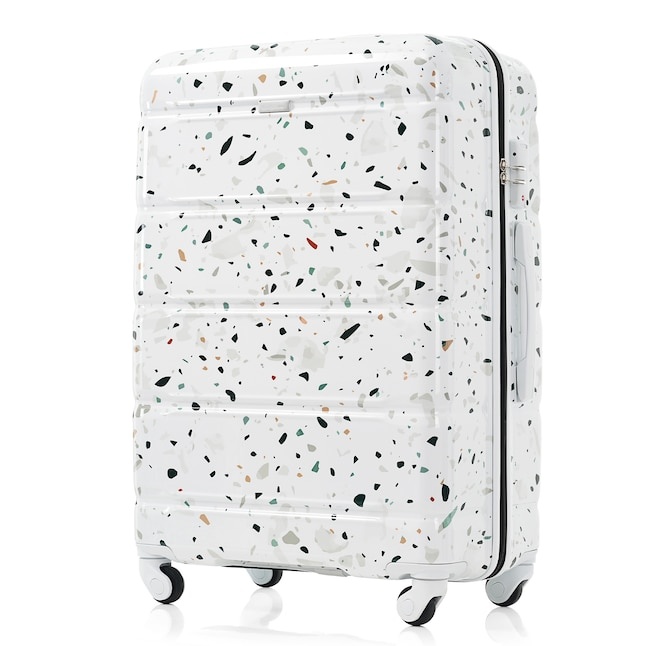White Plastic Hardshell Suitcase set 