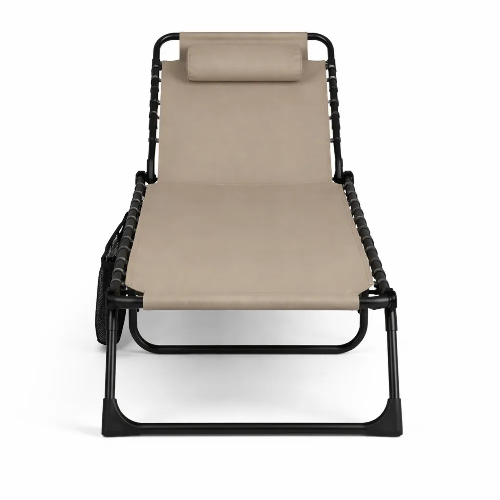 Lettino Pieghevole da Spiaggia Regolabile con Poggiatesta