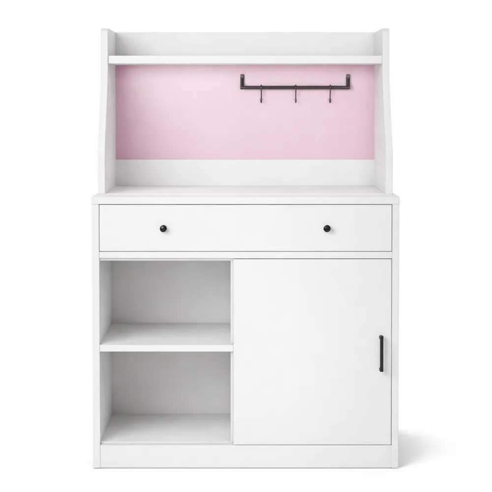 Mobile da Cucina con Cassetti e Armadietti, Bianco