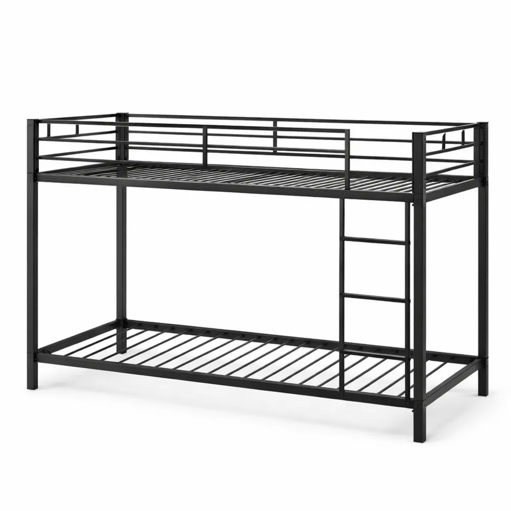 Letto a castello in ferro classico 90 x 200 cm nero