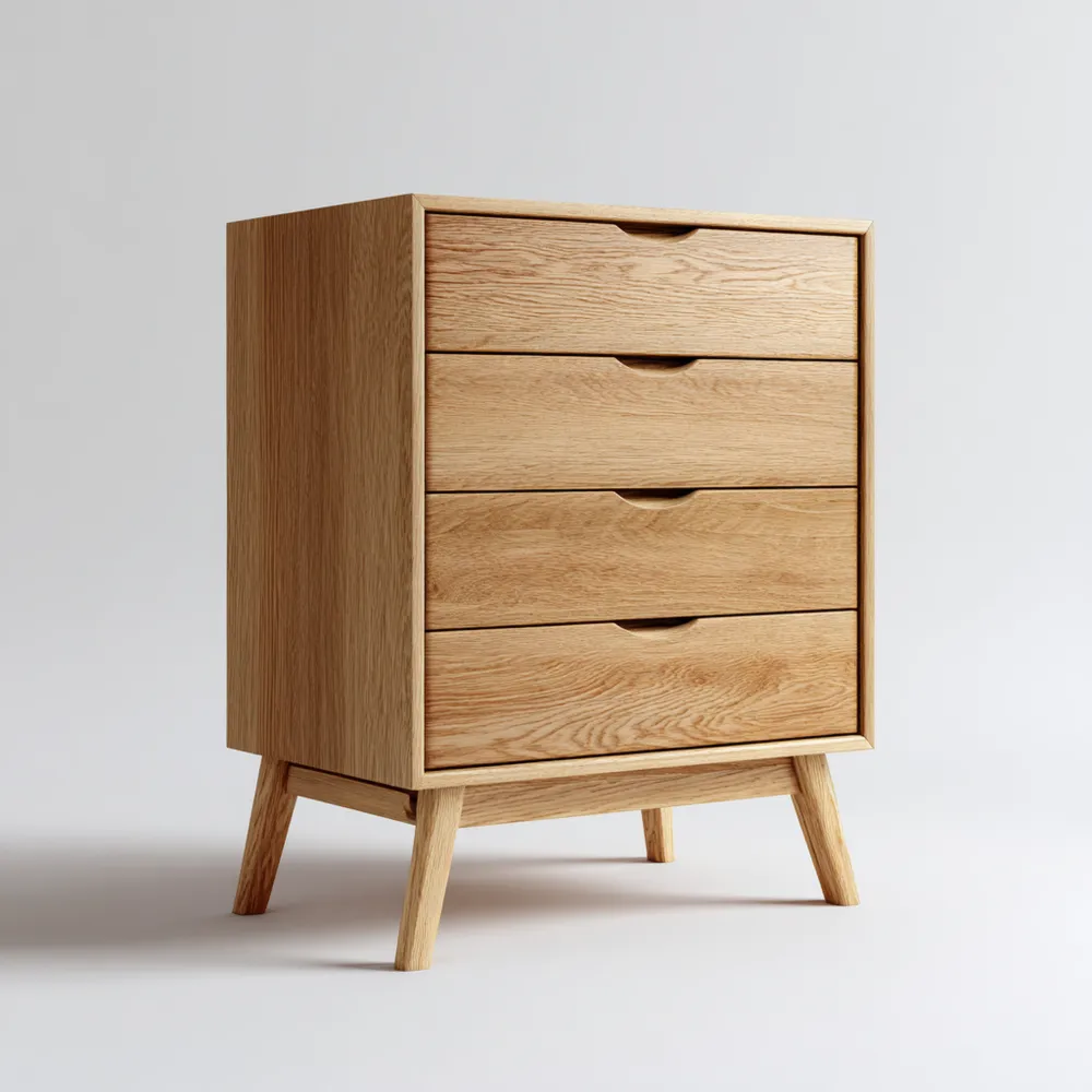 Commode en Chêne 4 Tiroirs 80x40x100 cm