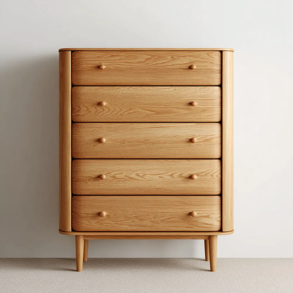 Commode en bois de chêne 90x45x120 cm