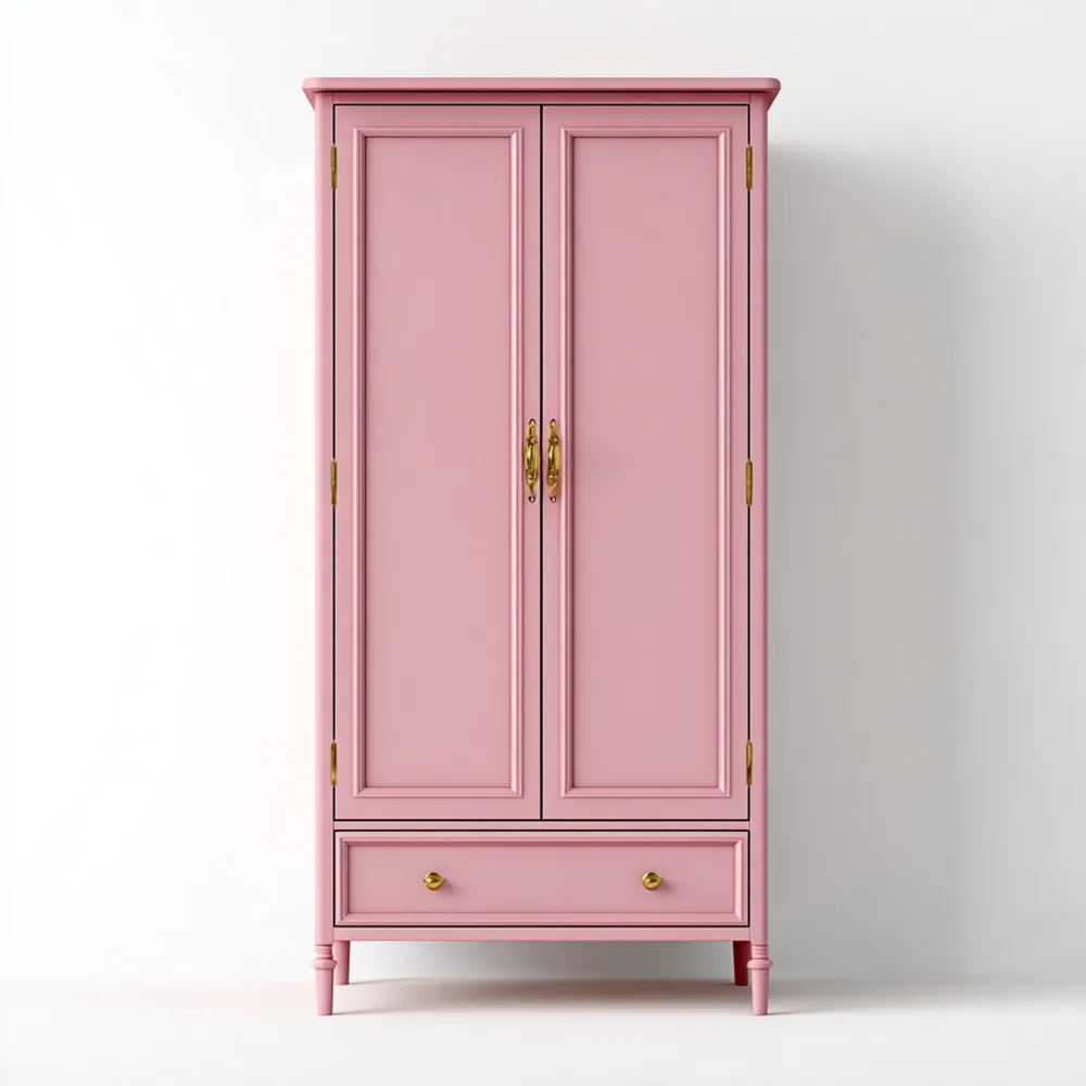 Armoire en Bois 180x80x45 cm - Rose