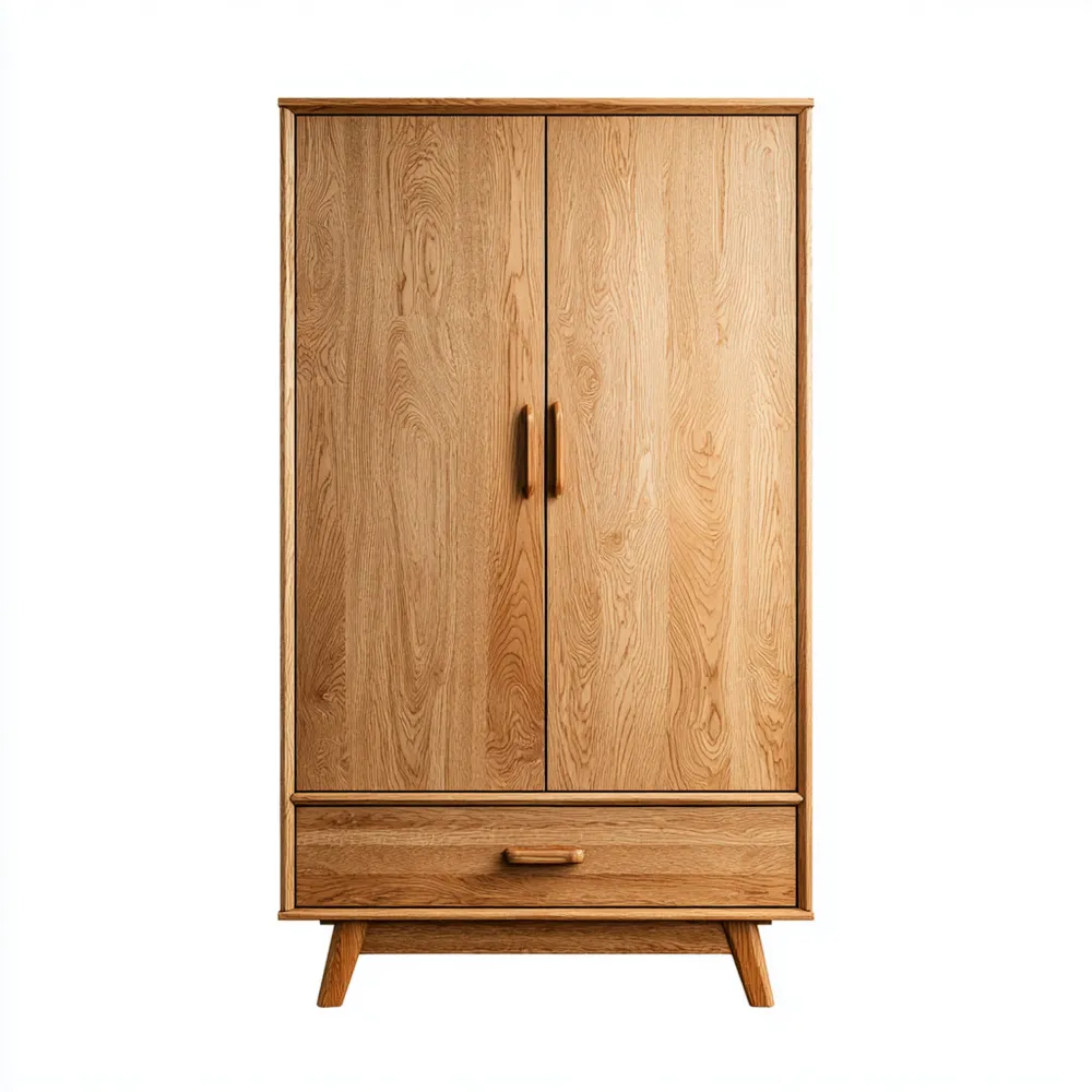 Armoire en Bois de Chêne avec Tiroir 120x200x60 cm