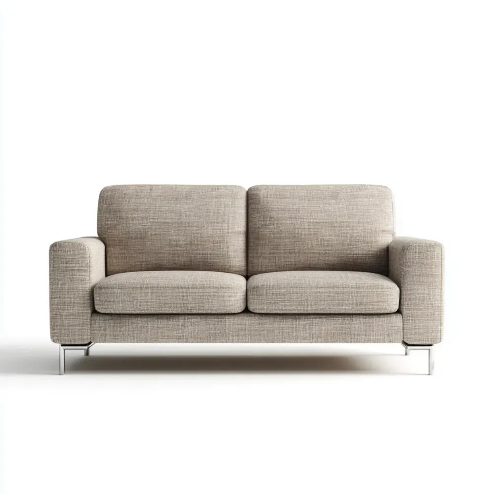 Canapé 2 places Tissu Polyester Beige