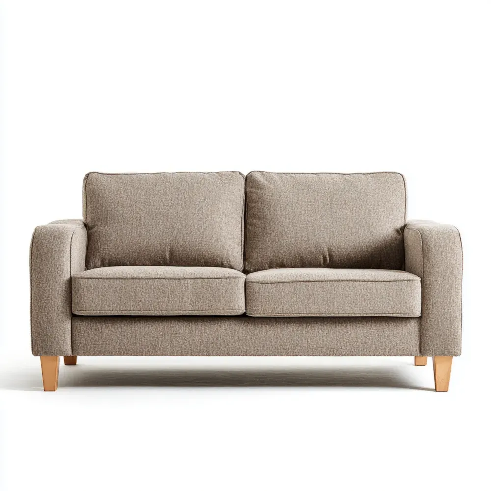 Canapé deux places en tissu 150x85x88 cm - Beige