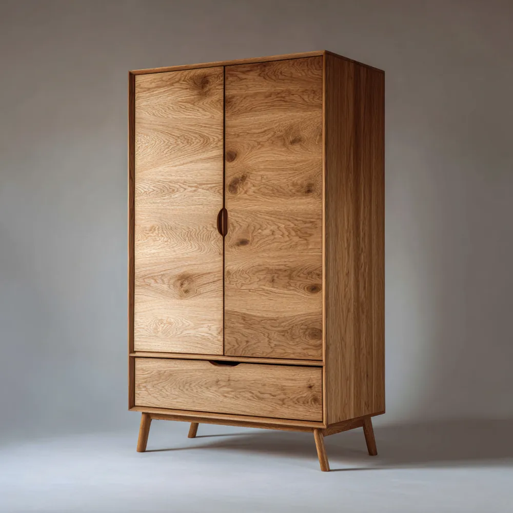 Armoire en bois de chêne massif 180x100x55 cm