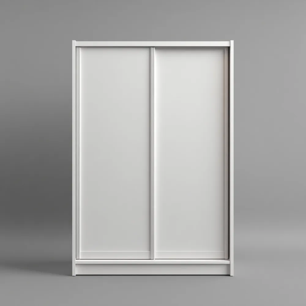 Armoire Portes Coulissantes en Bois 200x60x215 cm - Blanc