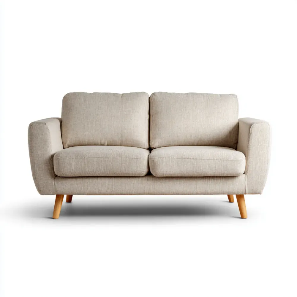 Canapé Deux Places en Lin - Beige