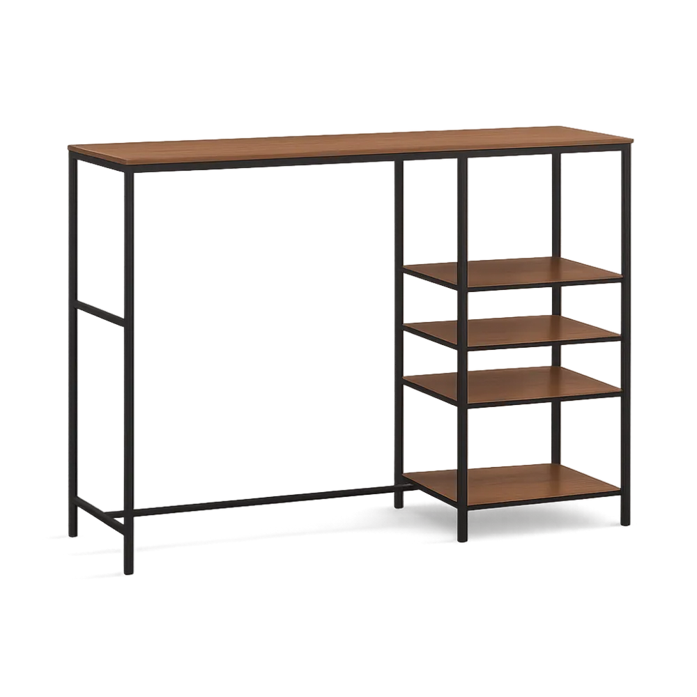 Tavolo Alto da Bar con Porta Calici e Scomparti per Vino