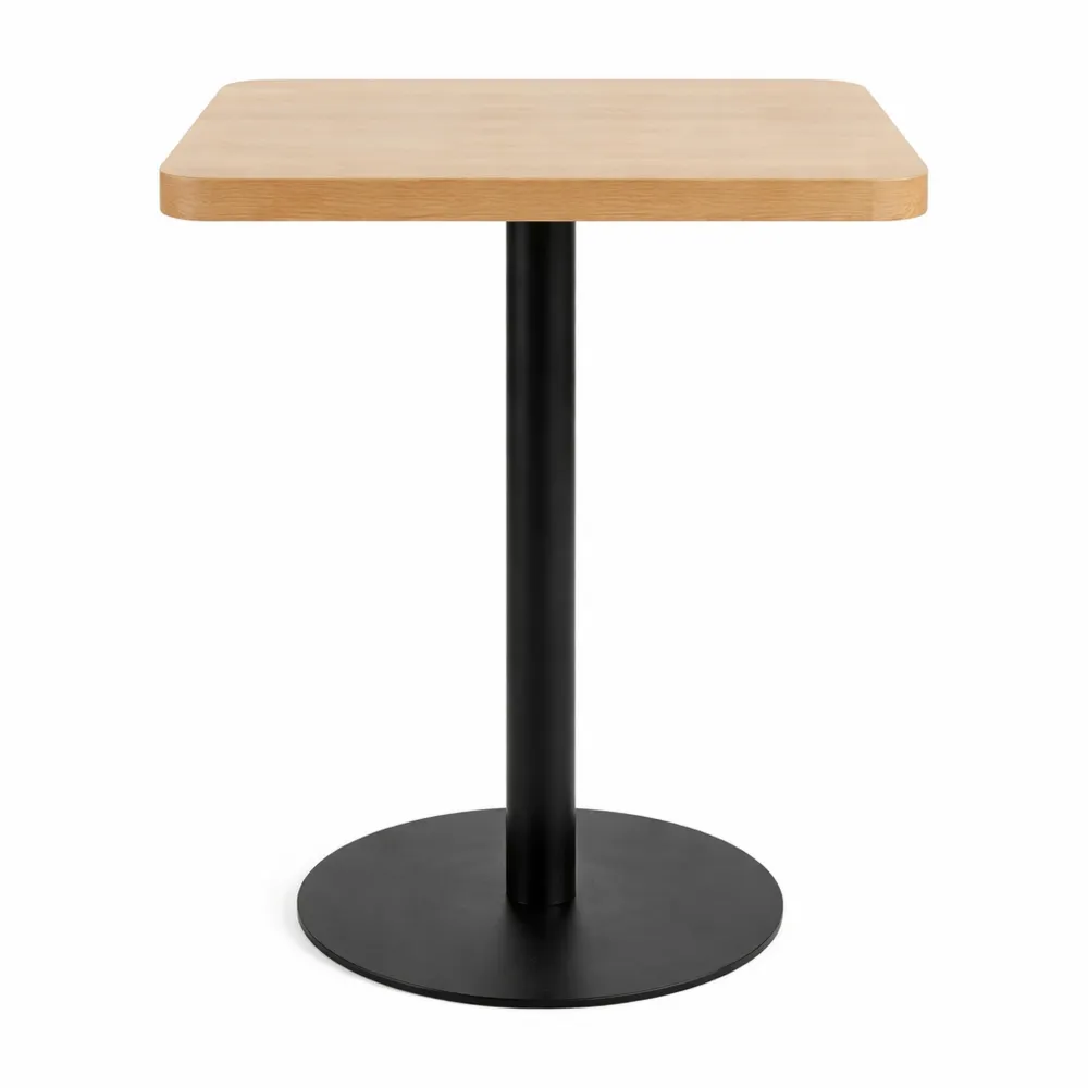 Tavolino Bistrot da Bar Alto per Cucina in MDF 60x60 cm Marrone Chiaro