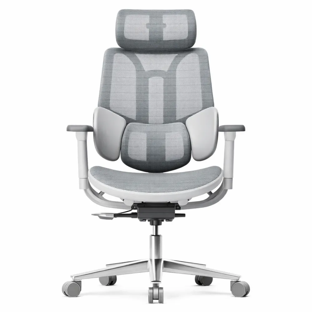 Sedia Ergonomica da Ufficio con Supporto Lombare e Testiera Regolabile