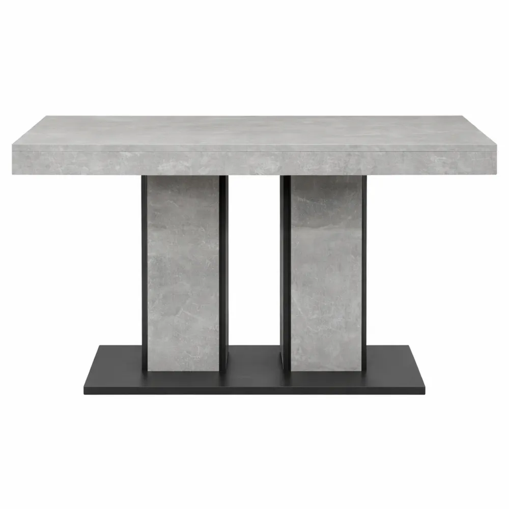 Tavolo da pranzo allungabile in legno effetto cemento