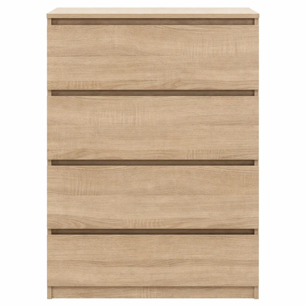 Credenza Minimalista Moderna con 4 Cassetti in Rovere Sonoma