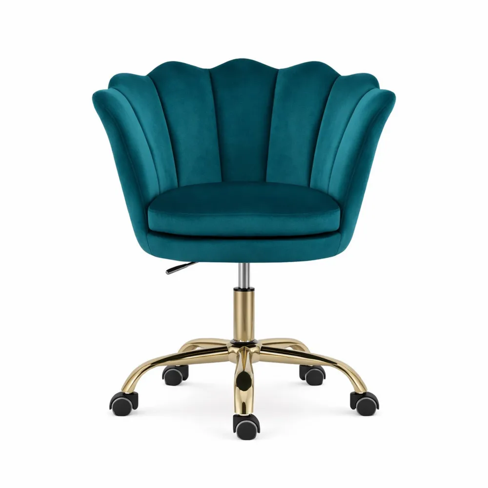 Sedia da Ufficio Imbottita in Velluto Regolabile per Studio