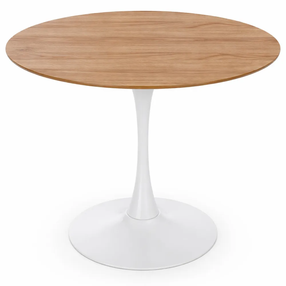 Tavolo Rotondo Effetto Rovere Ø 100 x 75 cm