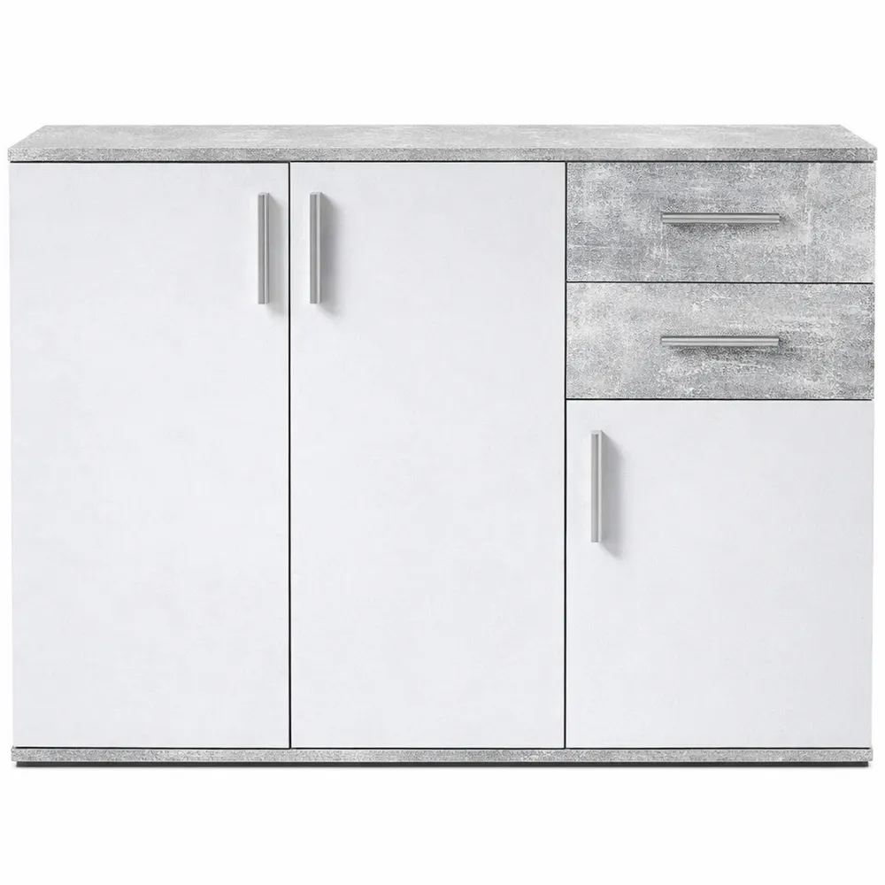 Cassettiera Moderna in Legno Laminato 120x82x35 cm, Vari Colori