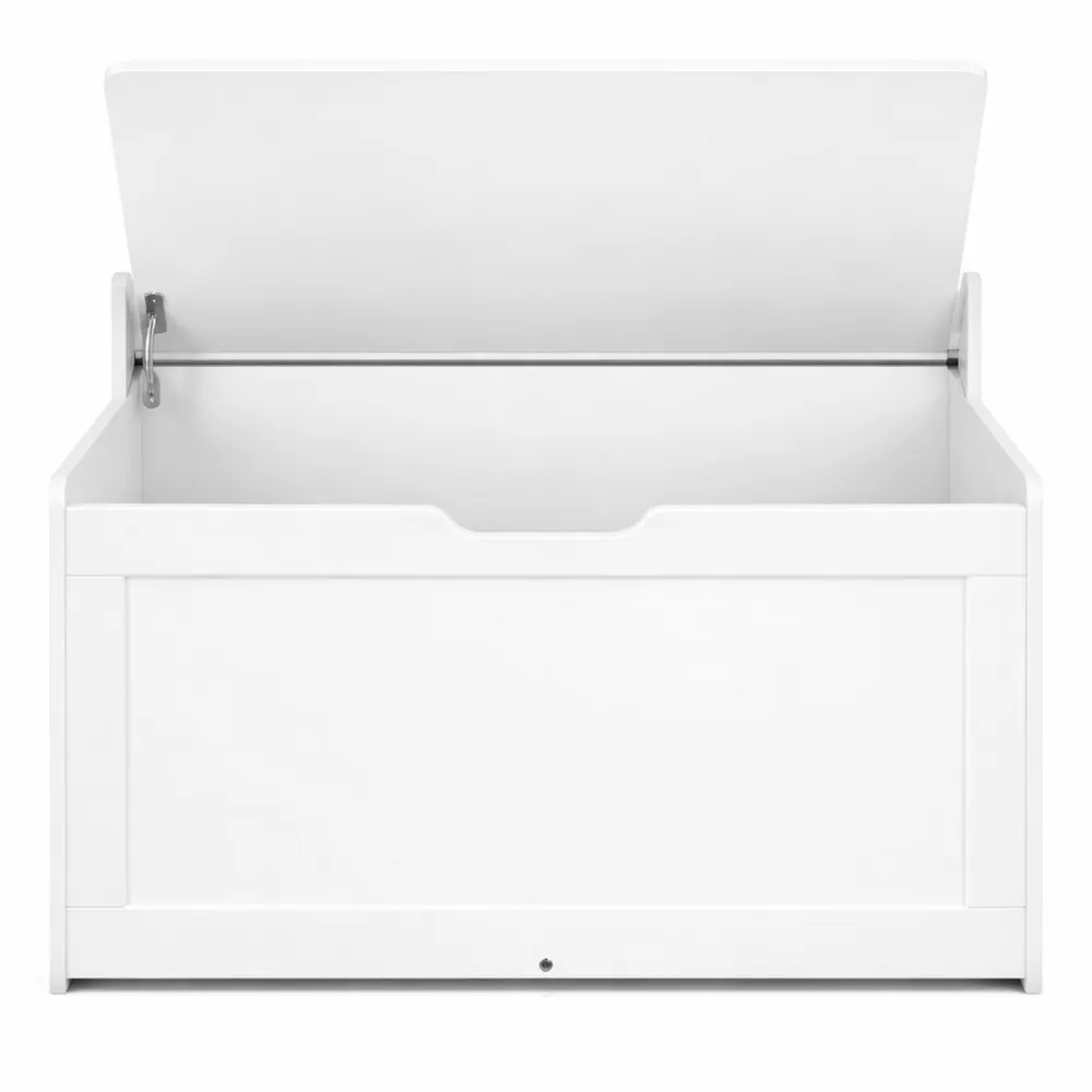 Coffre de rangement pour enfants en bois avec couvercle sécurisé-Nestglanzs