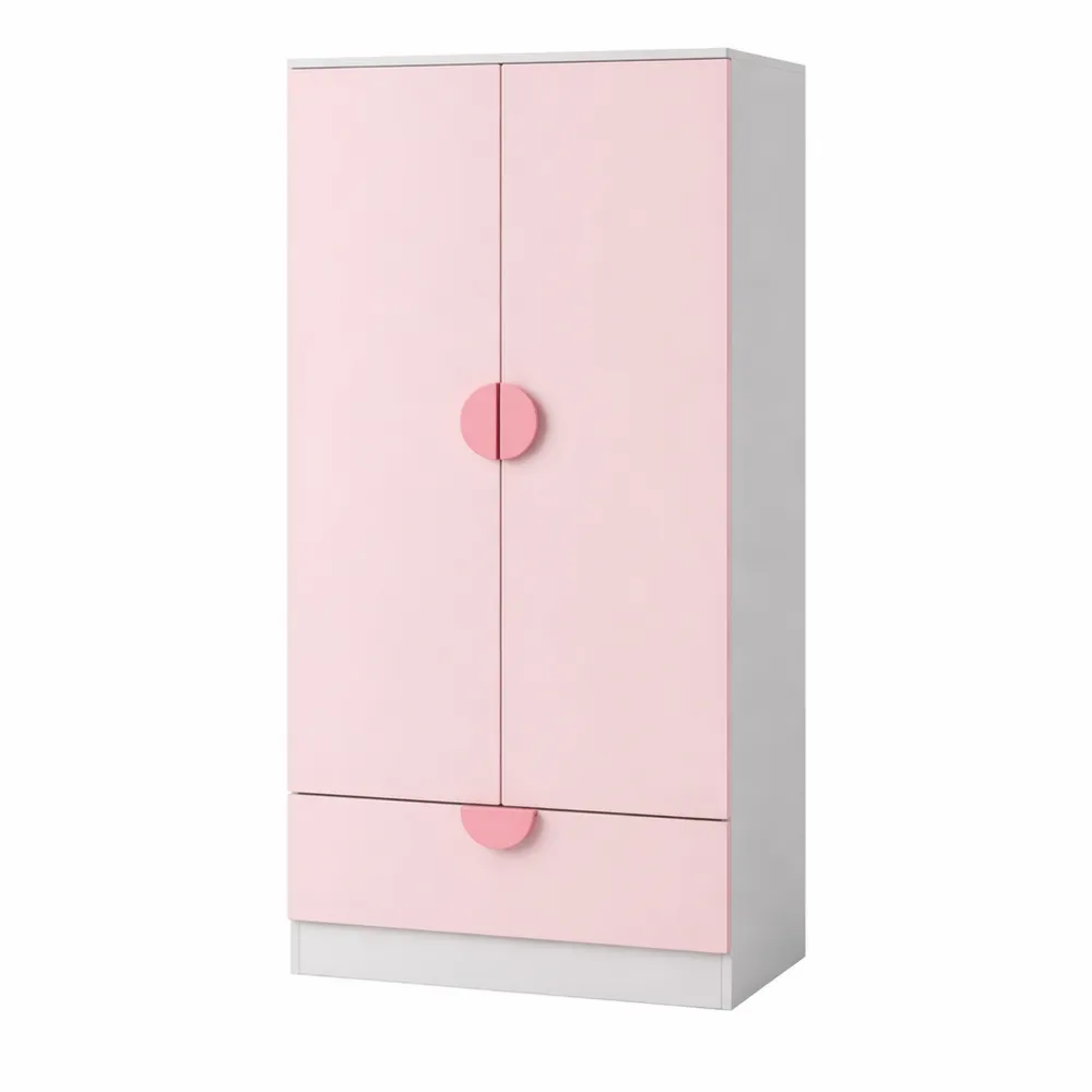 Armoire Enfants 2 Portes avec Tiroir et Rangement-Nestglanzs
