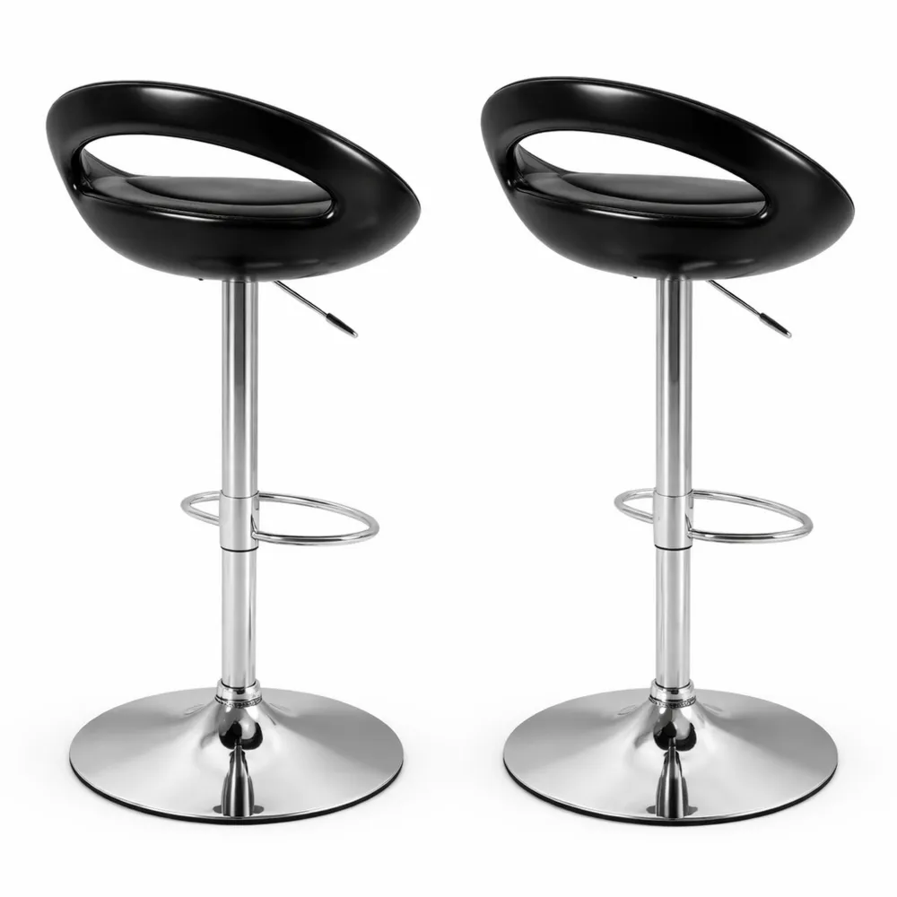 Tabourets de bar réglables avec dossier et repose-pieds pivotants-Heimnestls